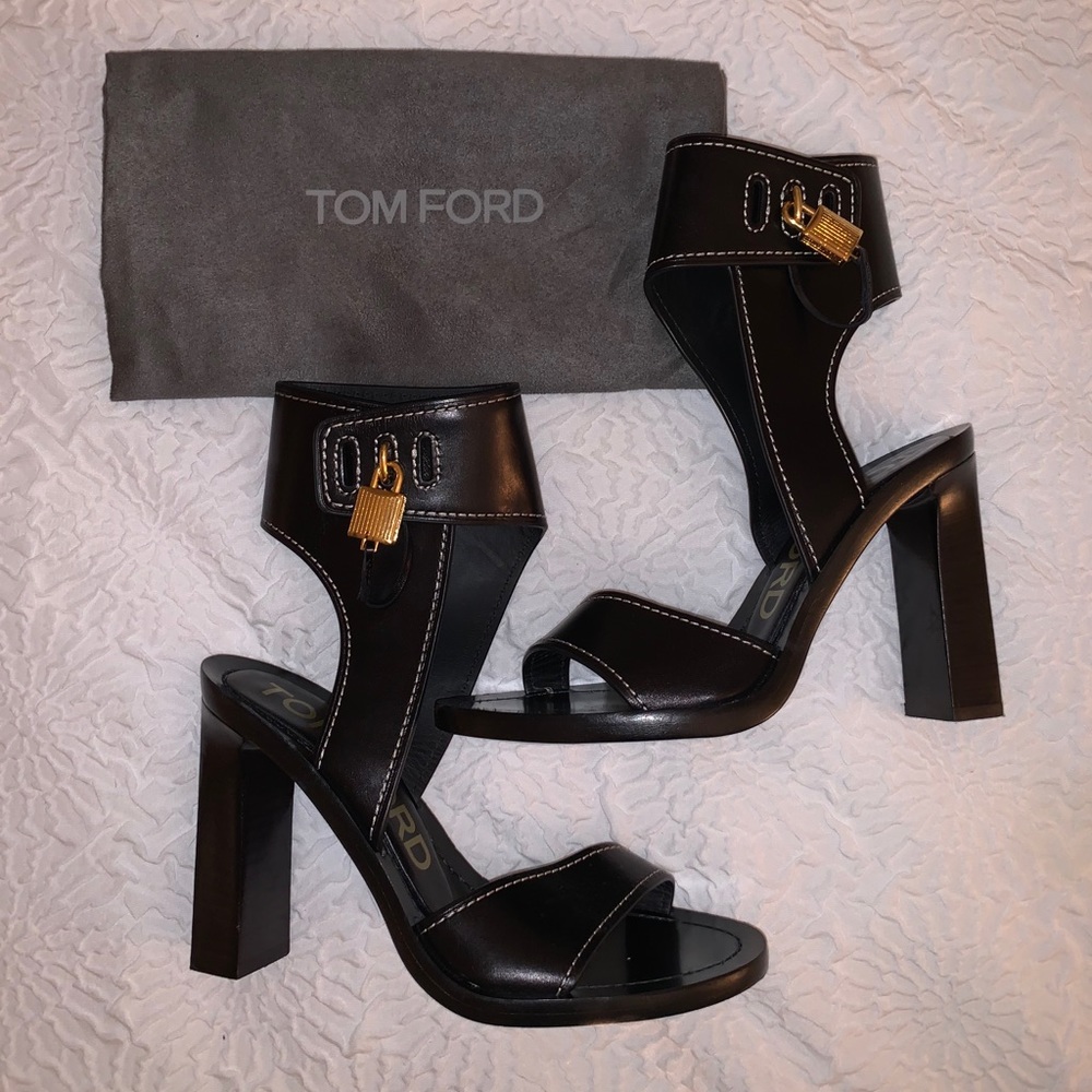 Tom Ford — Padlock open toe heel sandal SS19